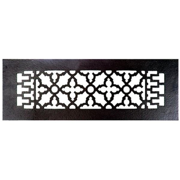 Acorn Mfg Acorn GR8BG 14" x 4" Cast Iron Decorative Grille - Black GR8BG - main